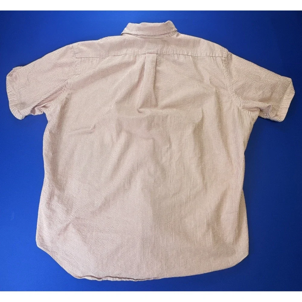 Polo Ralph Lauren Seersucker Shirt Mens XXL Short Sleeve Classic